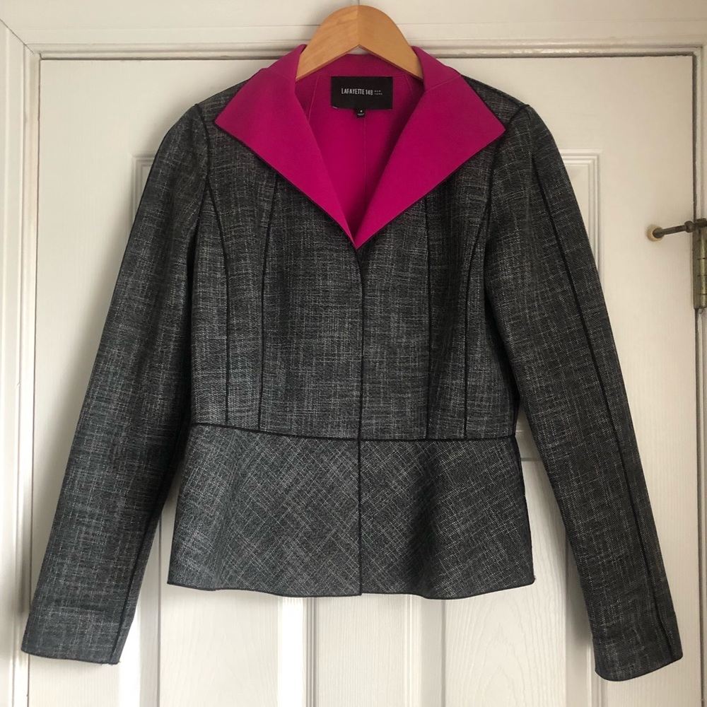 Lafayette 148 Blazer with Pink Trim